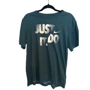 Nike dri-fit teal crew neck t-shirt, size M